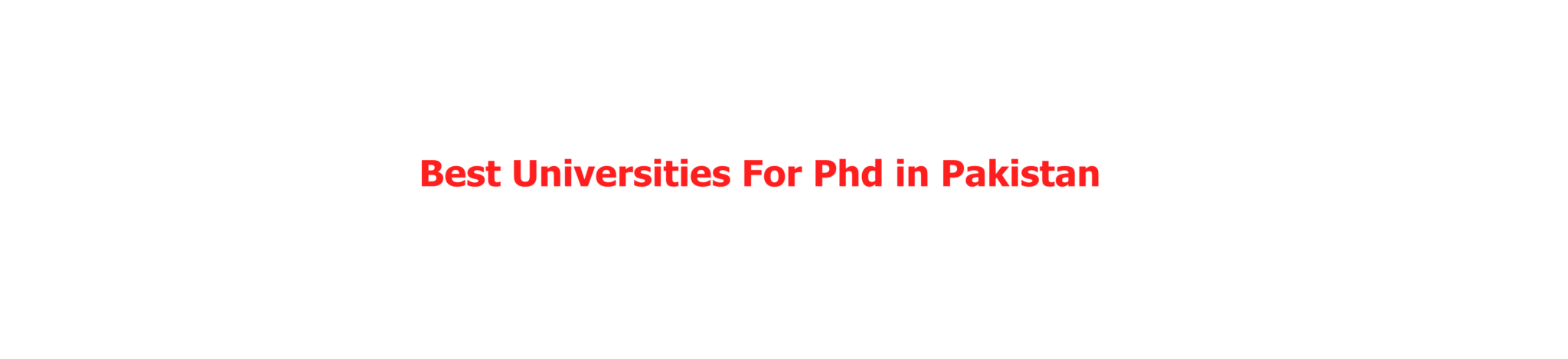 phd degree in pakistan
